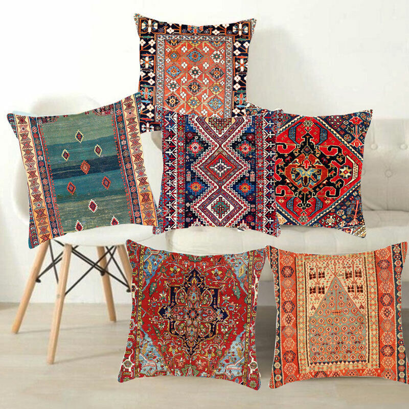 Ethnic Boho Mandala Print Throw Pillow Case Sofa Cushion Cover Home Decor Bowlift