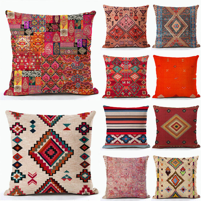 Ethnic Boho Mandala Print Throw Pillow Case Sofa Cushion Cover Home Decor Bowlift