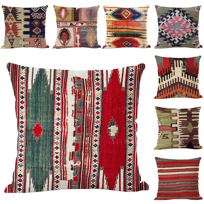 Ethnic Boho Mandala Print Throw Pillow Case Sofa Cushion Cover Home Decor Bowlift