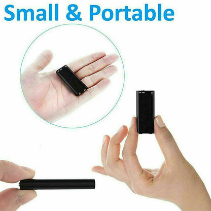 Sandsberg | Mini Voice Recorder | Covert Audio Recording | Black