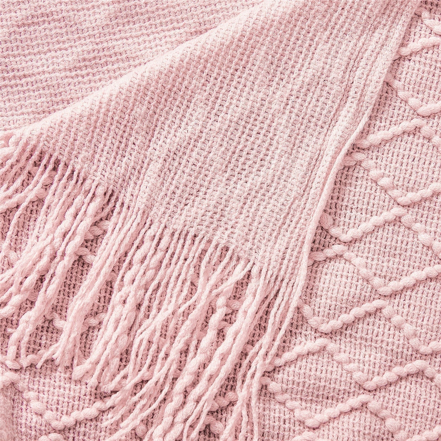 Boho Knit Blanket Throw Tassel Plaid Travel Throw Large Blankets For Sofa Bed Bowlift