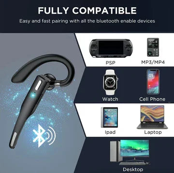 BowLift | Trucker Dual Mic Wireless Bluetooth 5.1 Noise Cancelling Headset/Earpiece