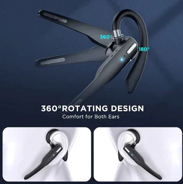 Wireless Bluetooth 5.1 Headset/Earbuds with two microphones and noise cancellation for truck drivers