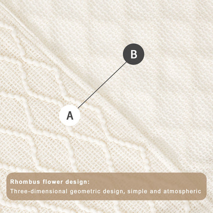 Boho Knit Blanket Throw Tassel Plaid Travel Throw Large Blankets For Sofa Bed Bowlift
