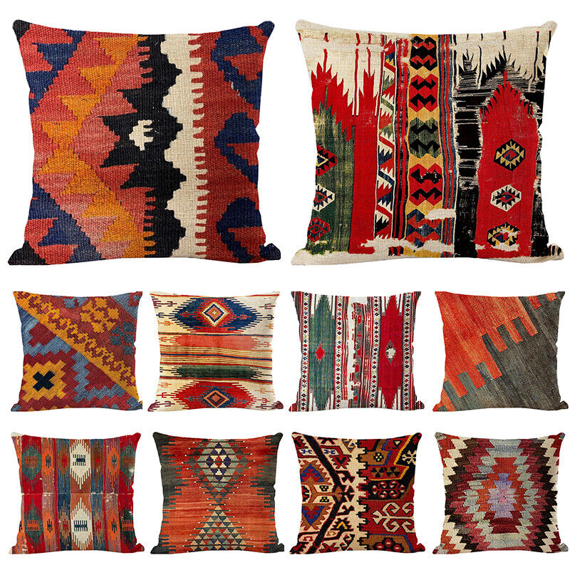 Ethnic Boho Mandala Print Throw Pillow Case Sofa Cushion Cover Home Decor Bowlift