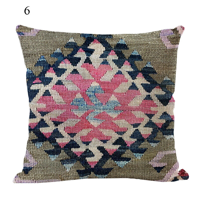 Ethnic Boho Mandala Print Throw Pillow Case Sofa Cushion Cover Home Decor Bowlift