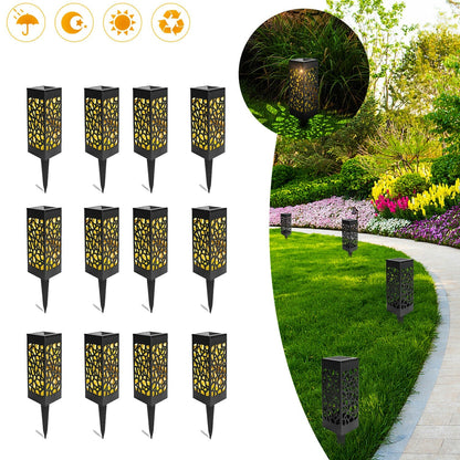 12X Solar Lights LED Path Lights Garden Lighting | Bowlift