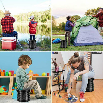 Folding Stool Seat Portable Retractable Telescopic Camping Fishing Travel Chairs Bowlift