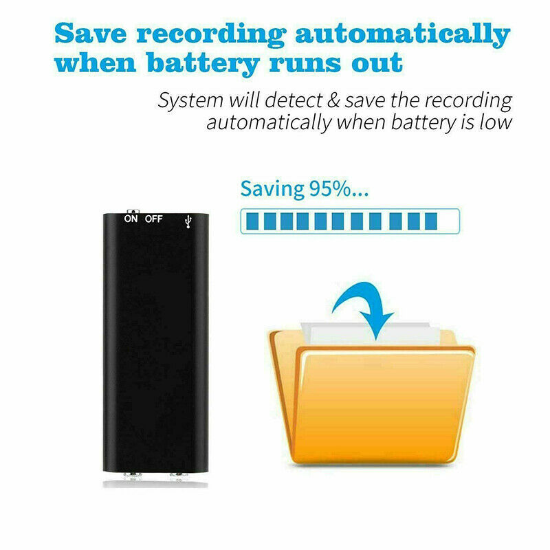 Sandsberg | Mini Voice Recorder | Covert Audio Recording | Black