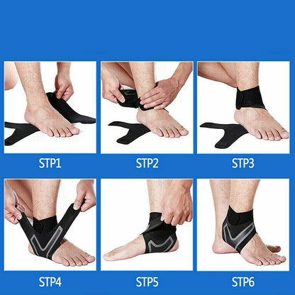 Ankle brace for pain relief – adjustable for all foot and ankle sizes – suitable for wearing with shoes/socks – Wanduhru