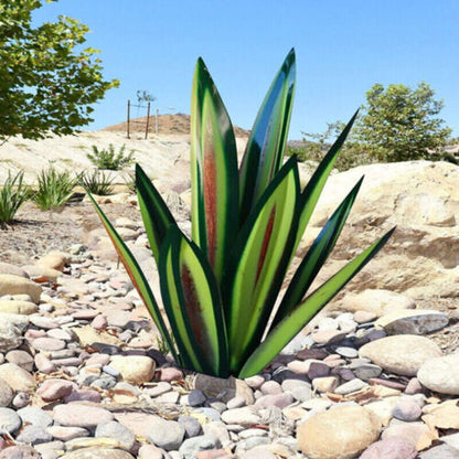 Skanto | Eternal Agave – Handmade Stainless Metal Garden Sculpture for Indoor and Outdoor Decor