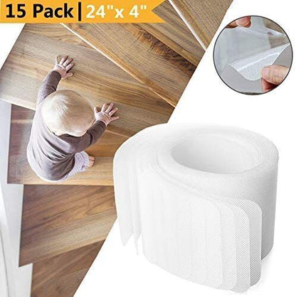 BowLift | Clear Non-Slip Stair Tread Strips – Indoor Safety Grip Tape for Steps
