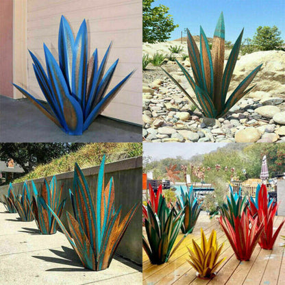 Skanto | Eternal Agave – Handmade Stainless Metal Garden Sculpture for Indoor and Outdoor Decor