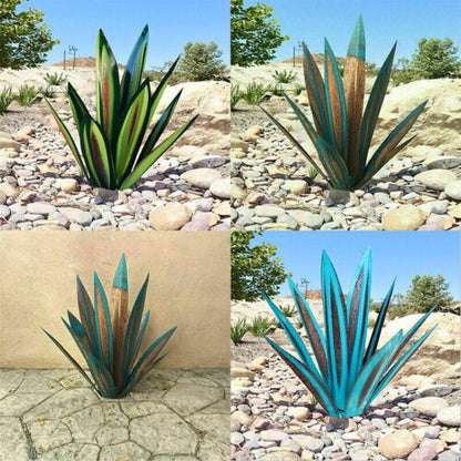 Skanto | Eternal Agave – Handmade Stainless Metal Garden Sculpture for Indoor and Outdoor Decor