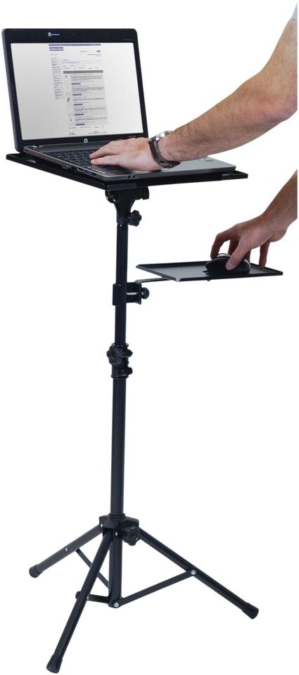 Adjustable Folding Laptop Table Stand with detachable tyres and 2 Trays for Comfort everywhere Bowlift