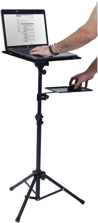 Adjustable Folding Laptop Table Stand with detachable tyres and 2 Trays for Comfort everywhere Bowlift