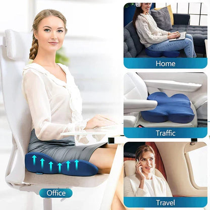 BowLift | OrthoSeat Memory Foam Seat Cushion – Coccyx, Sciatica & Lower Back Pain Relief Pillow