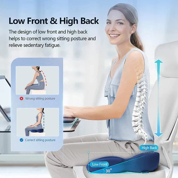 BowLift | OrthoComfort Seat Cushion with Memory Foam and Ergonomic Shape
