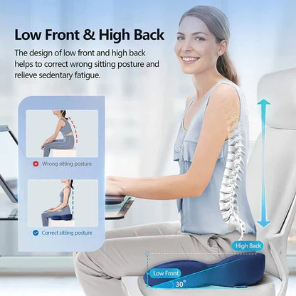BowLift | OrthoSeat Memory Foam Seat Cushion – Coccyx, Sciatica & Lower Back Pain Relief Pillow