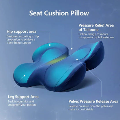 BowLift | OrthoComfort Seat Cushion with Memory Foam and Ergonomic Shape