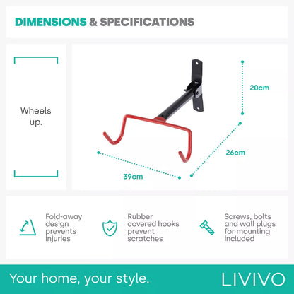 Skanto | Bike Hanger - Space-Saving Bike Hook with Protective Hooks