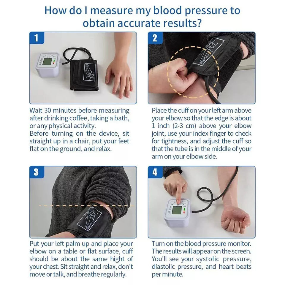 Skanto | Digital Blood Pressure Monitor | Fully Automatic, Intellisense Technology & Memory Function for Home and Travel Use