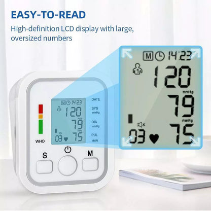 Skanto | Digital Blood Pressure Monitor | Fully Automatic, Intellisense Technology & Memory Function for Home and Travel Use