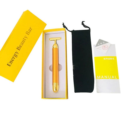 Brehn | Energy 24K Gold T Beauty Bar Face Roller Massager
