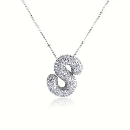 Skanto | Alphabet Diamond Pendant Necklace