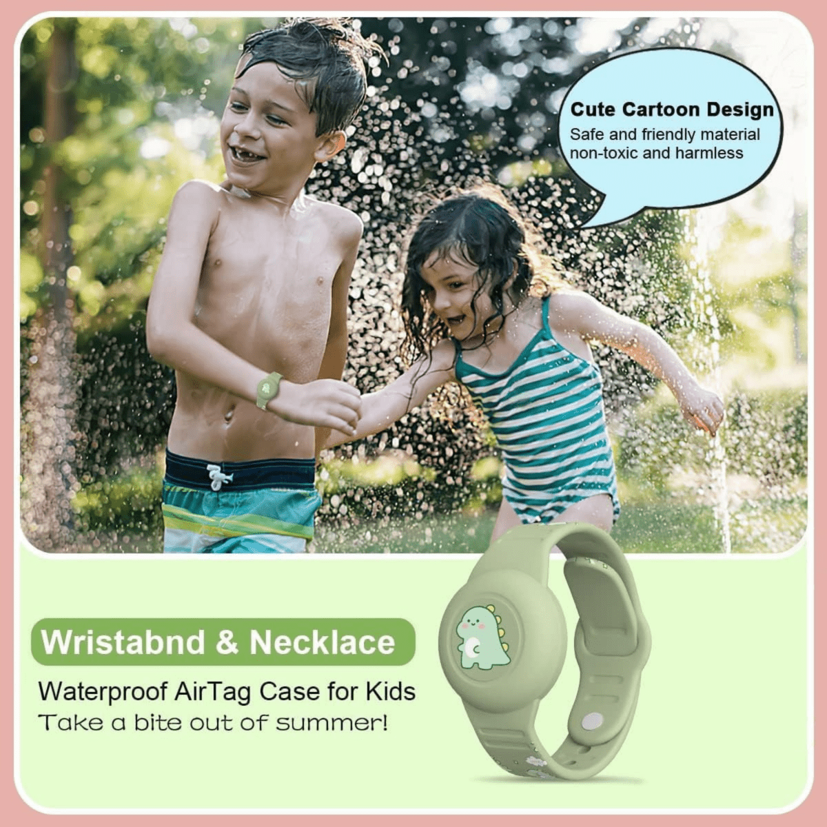 BowLift | SAFESNUG – Kids’ Airtag Bracelet with Fun Dino Design