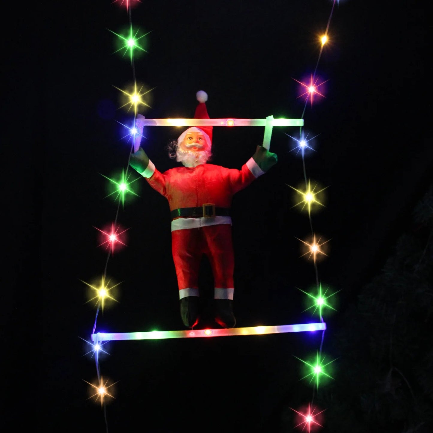 Skanto | Santa Climbing Ladder with LED – 8 Mode Outdoor Christmas Decoration