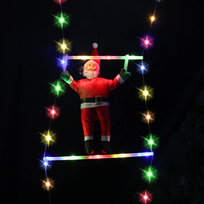 Skanto | Santa Climbing Ladder with LED – 8 Mode Outdoor Christmas Decoration