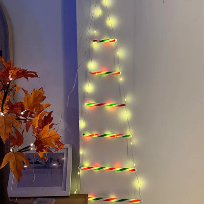 Skanto | Santa Climbing Ladder with LED – 8 Mode Outdoor Christmas Decoration