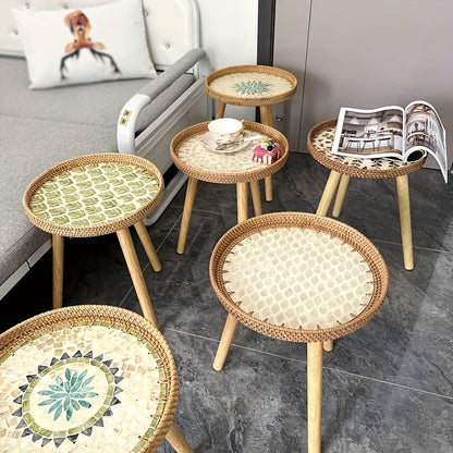 BowLift | Scandinavian Rattan Side Table - Elin