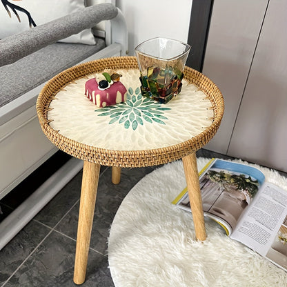 BowLift | Scandinavian Rattan Side Table - Elin