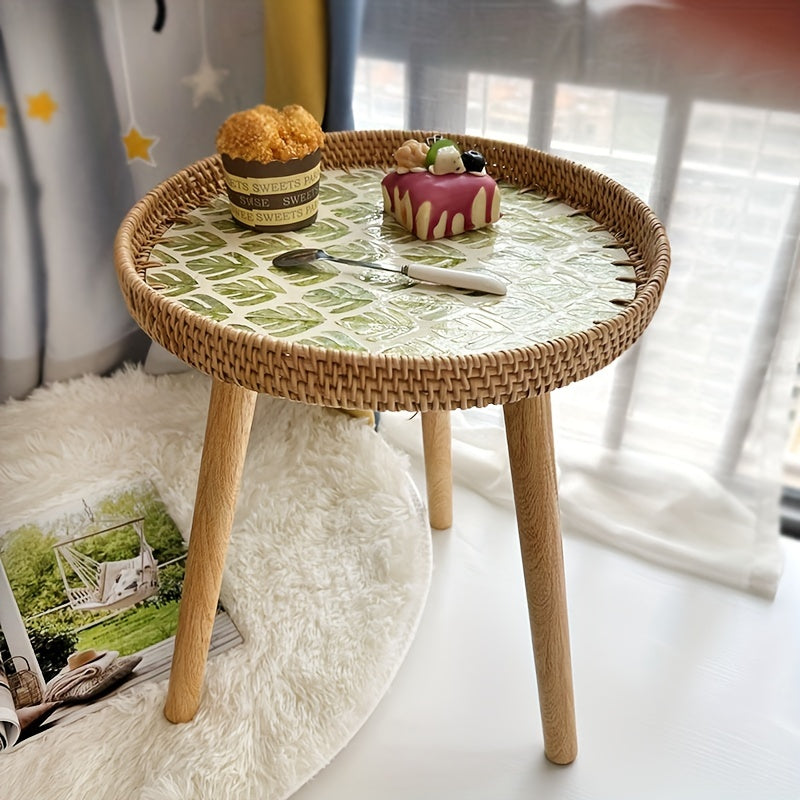 BowLift | Scandinavian Rattan Side Table - Elin