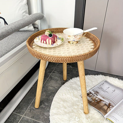 BowLift | Scandinavian Rattan Side Table - Elin
