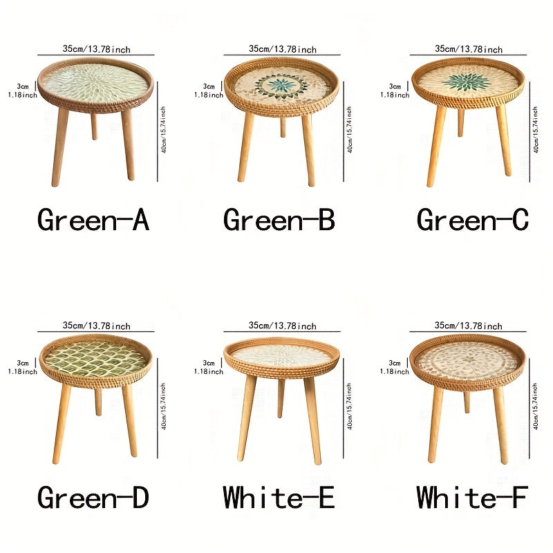 BowLift | Scandinavian Rattan Side Table - Elin