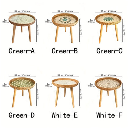 BowLift | Scandinavian Rattan Side Table - Elin