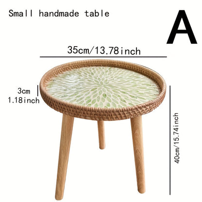 BowLift | Scandinavian Rattan Side Table - Elin