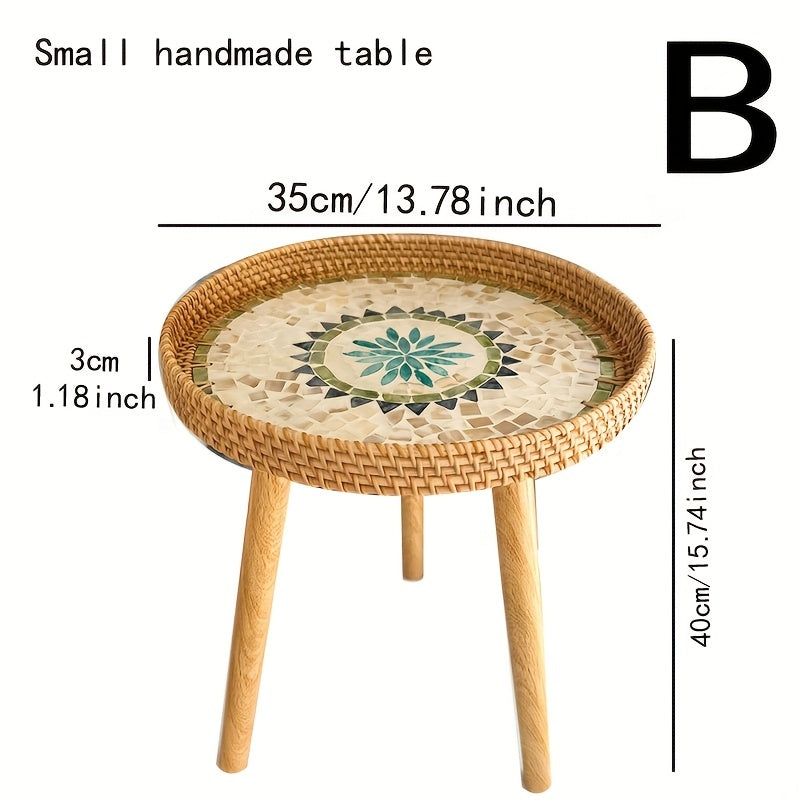 BowLift | Scandinavian Rattan Side Table - Elin
