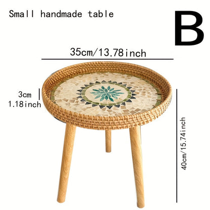 BowLift | Scandinavian Rattan Side Table - Elin