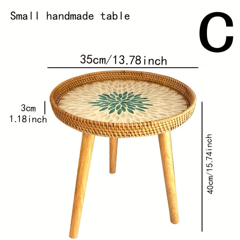 BowLift | Scandinavian Rattan Side Table - Elin