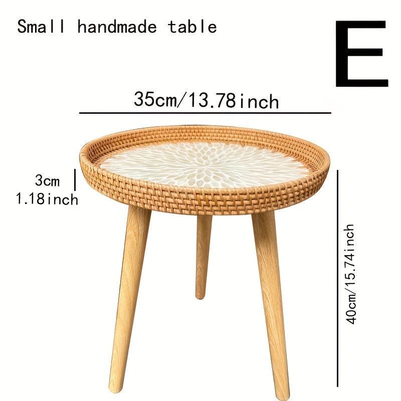BowLift | Scandinavian Rattan Side Table - Elin