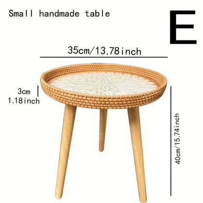 BowLift | Scandinavian Rattan Side Table - Elin