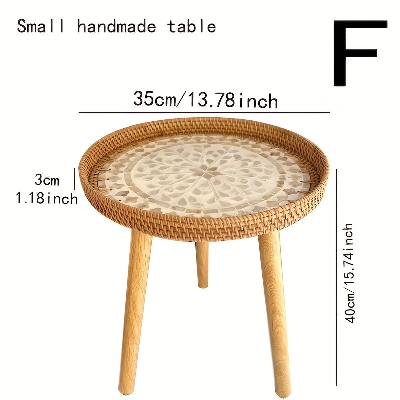 BowLift | Scandinavian Rattan Side Table - Elin