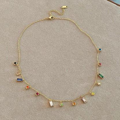BowLift | Scattered Dainty Crystals Choker Necklace