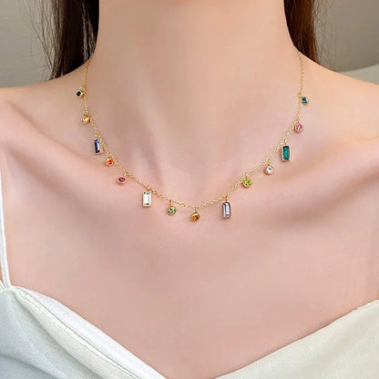 BowLift | Scattered Dainty Crystals Choker Necklace