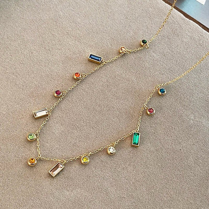 BowLift | Scattered Dainty Crystals Choker Necklace