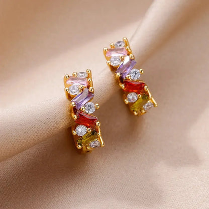 Skanto | Scattered Diamond Hoop Earrings